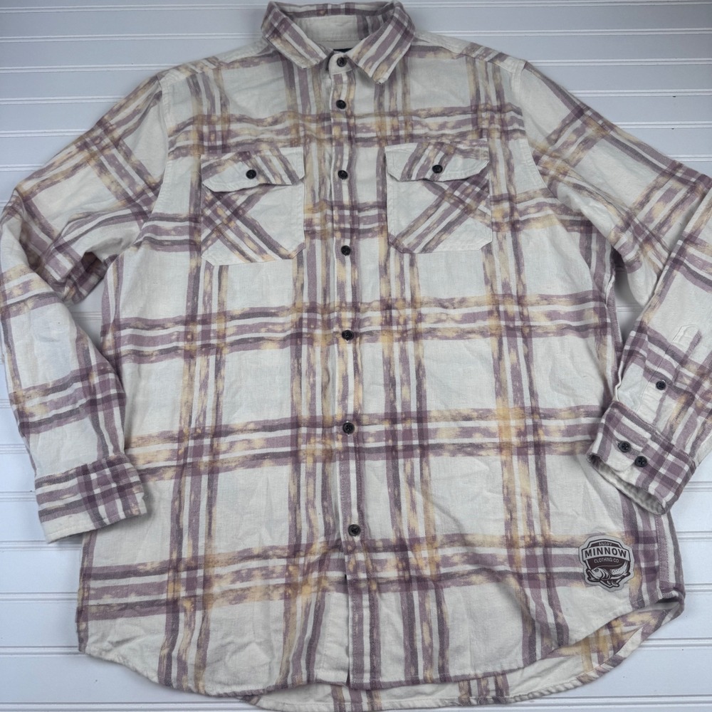 Angry Minnow Women's Large On a Wing and Prayer Button Up Flannel